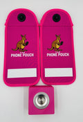 2 PINK PHONE POUCHES AND A PINK MAGNET